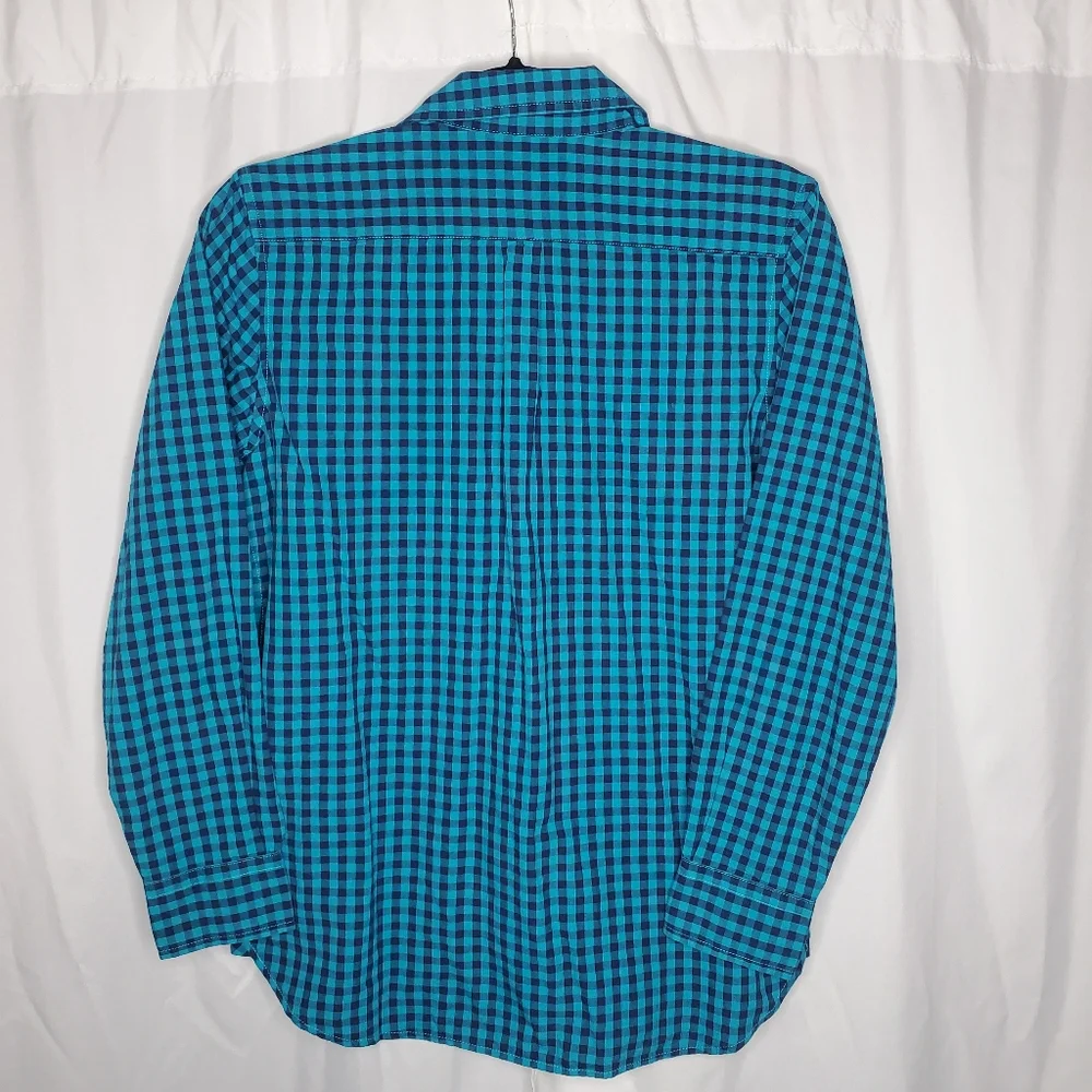 ♧ Gap Kids Plaid Long Sleeved Button Up Shirt Size XXL (14-16Youth) Blue